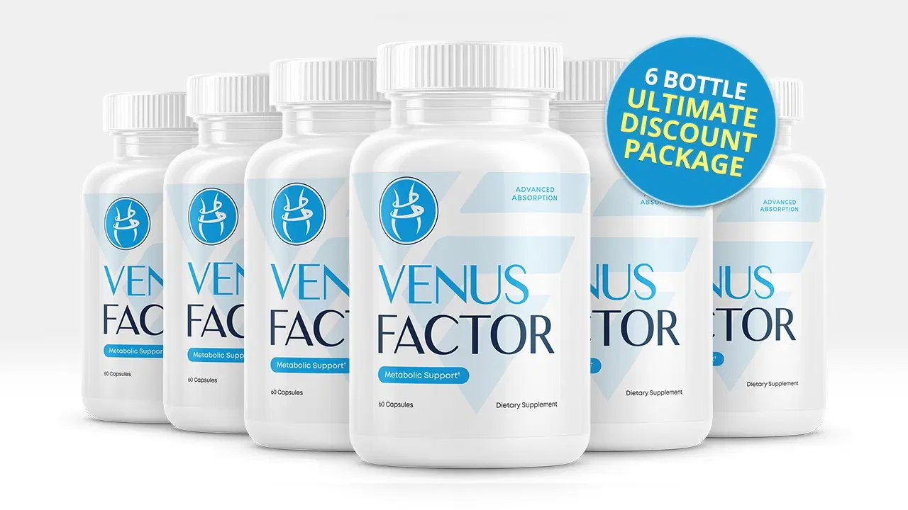 Venus Factor Packages &mdash; 1 Bottle $89, 3 Bottles $69 each, 6 Bottles $49 each. FREE Shipping on 6 Bottles.